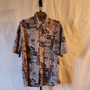 Vintage Pierre Cardin Button Up Hawaiian Shirt. Men's Size Large.